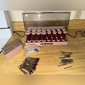 Windmere Gentle Curls Hot Rollers Velvet Flocked 24 Curlers beauty pageant hair